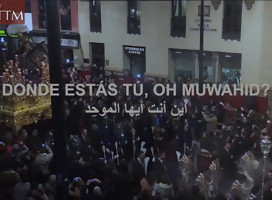 Escena de un video publicado por Muntasir Media exhortando a perpetrar atentados en España en Semana Santa