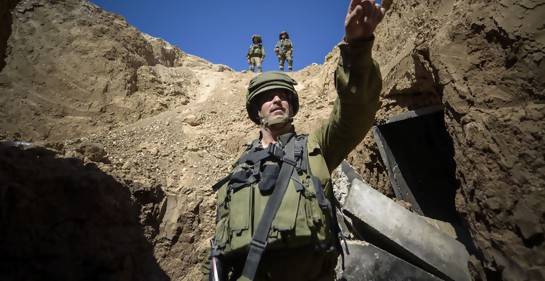 Soldados israelíes en el descubrimiento de un túnel de Hamas (Foto: Dover Tzahal)