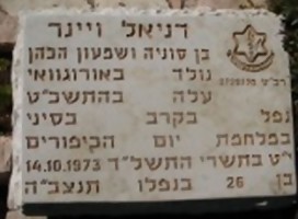 a matzeiva en la tumba de Daniel Wajner (z!l)