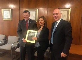 Con el Canciller Nin Novoa y el Embajador Yoed Magen