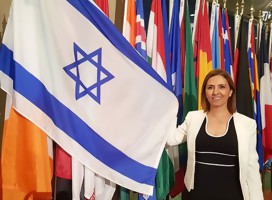 la Ministra Gamliel en la ONU (Foto: Twitter oficial)