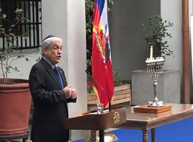 Janucá en el Palacio de La Moneda, con el Presidente Sebastián Piñera
