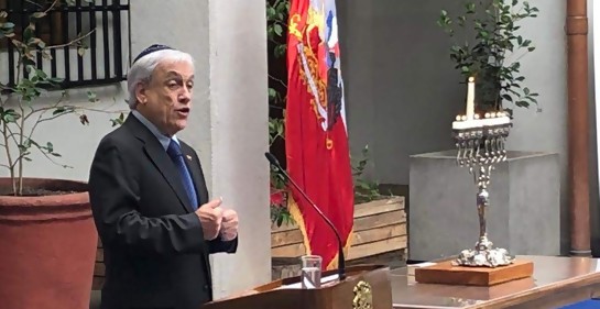 Janucá en el Palacio de La Moneda, con el Presidente Sebastián Piñera