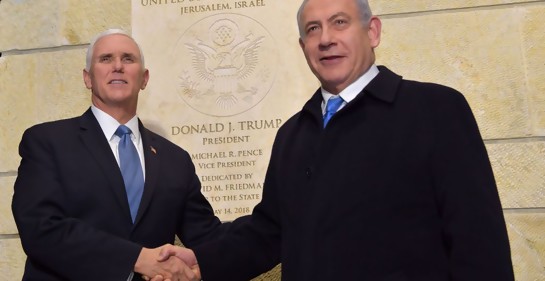 El PM Netanyahu con el Vicepresidente de EEUU Mike Pence (Foto: GPO)