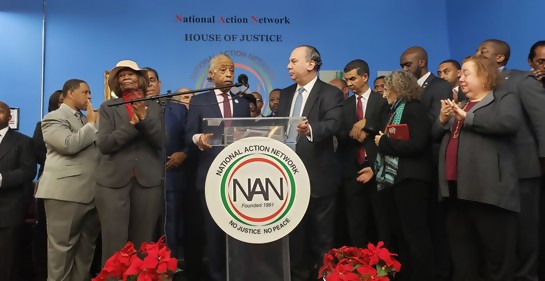 El Rav Schneier con el Rev Sharpton (Foto: Foundation for Ethnic Understanding)