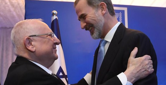 Nunca más-Leolám lo od, dice el Rey de España en Jerusalem