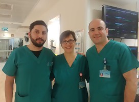 El enfermero Aref, la enfermera Claudia y el cirujano Samuel