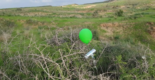 Aumentan los ataques con globos explosivos contra Israel