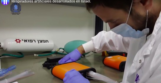 Israel comienza producción masiva de respiradores artificiales en fábricas locales