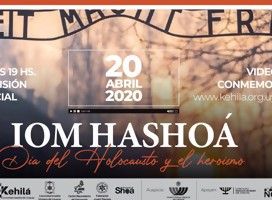 Compartimos el acto de Iom HaShoa de la Kehila, virtual, pero real