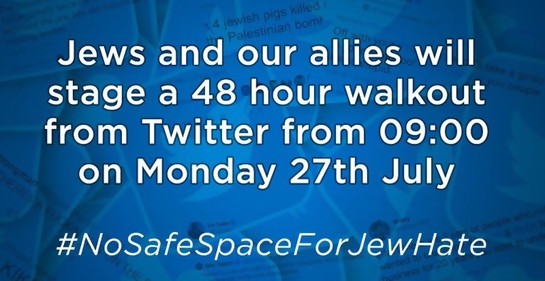 Por 48 horas desde hoy los twitteros judíos salen de twitter