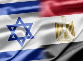 Las banderas de Israel y Egipto