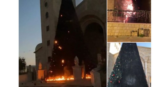 Preocupación entre los cristianos israelíes por el incendio de dos árboles de Navidad