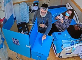 Así votaron también en los departamentos de Coronavirus en los hospitales de Israel
