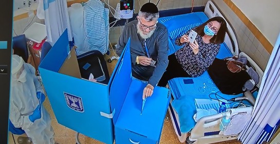 Así votaron también en los departamentos de Coronavirus en los hospitales de Israel