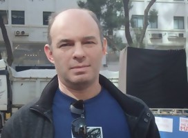 Javier Waldman en un acto años atrás junto a la Embajada argentina