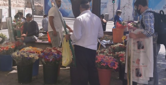 Israel, ambiente de fiestas judías en la calle