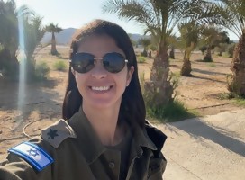 Con la Mayor Ella Waweya, Sub Jefa de la sección en árabe del Portavoz militar israelí