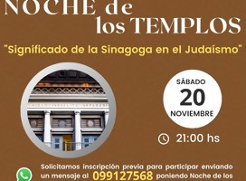 La comunidad sefardí de Montevideo participa nuevamente de  la Noche de los templos