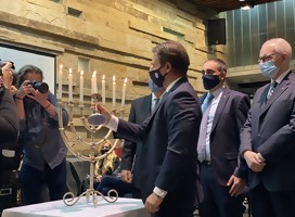 Lacalle Pou participó en conmemoración de la Noche de los Cristales Rotos