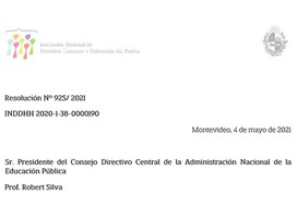 Este es el informe completo de la INDDHH sobre el Profesor negador del Holocausto