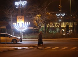 Las luces de Jerusalem en la última noche de Janucá