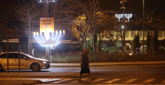 Las luces de Jerusalem en la última noche de Janucá