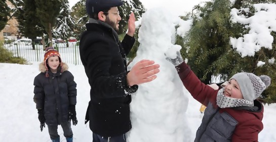Así quedó envuelta Jerusalem en el manto blanco de la nieve