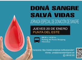 Primera jornada de donación de sangre del CLUB DAM fuera de Montevideo