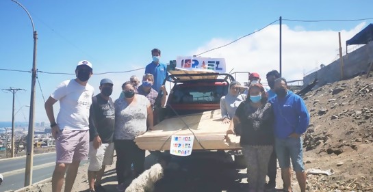 Embajada de Israel en Chile ayuda a damnificados de incendio en Campamento Israel  en Antofagasta