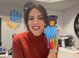 Con Andrea Cukerman,  creadora de la Fundación Manos de Héroes