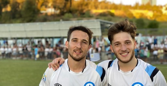 Con el Capitán del equipo uruguayo de fútbol que disputa la final en las Macabeadas