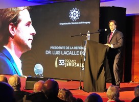 Una noche emocionante: el Presidente Luis Lacalle Pou recibe el Premio Jerusalem