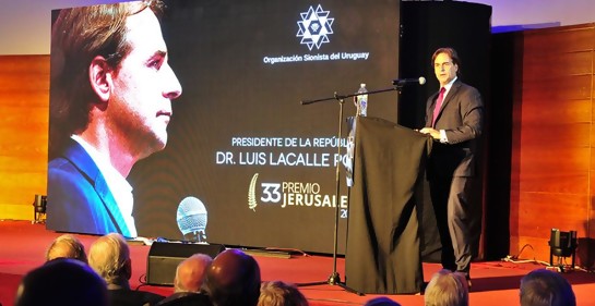 Una noche emocionante: el Presidente Luis Lacalle Pou recibe el Premio Jerusalem