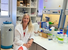 Con la Profesora Dinorah Friedmann-Morvinski, investigadora de cáncer de cerebro en la Universidad de Tel Aviv