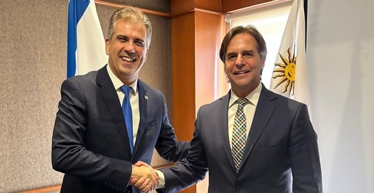 El Canciller israelí invitó al Presidente Lacalle Pou a inaugurar juntos la oficina de Innovación de Uruguay en Jerusalem