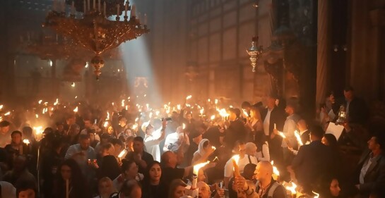 Se llevó a cabo en Jerusalem la imponente ceremonia del Fuego Sagrado