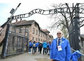 Con el uruguayo-israelí Baruj Adler, uno de los creadores de la Marcha por la Vida