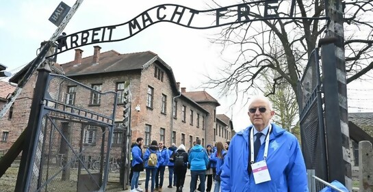 Con el uruguayo-israelí Baruj Adler, uno de los creadores de la Marcha por la Vida