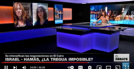 Ana Jerozolimski e Inés Abdel Razek en debate televisivo 