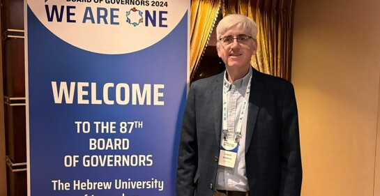  Con Gabriel Goldman, al frente de Amigos Uruguayos de la UH de Jerusalem 
