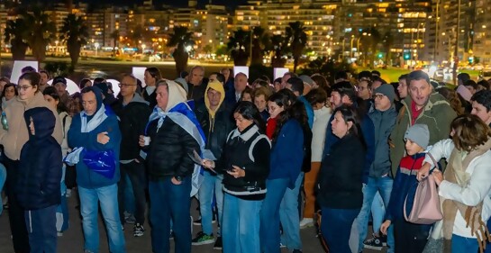 Juntada por Israel en el cartel de Montevideo