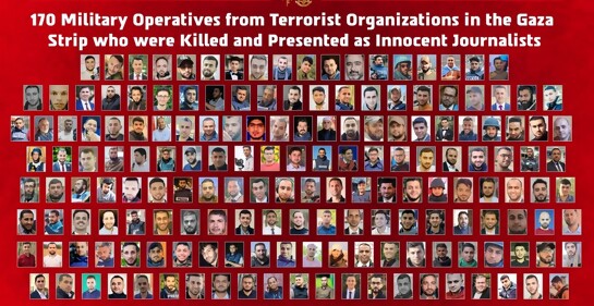 Hay pruebas: 170 supuestos periodistas inocentes en Gaza, eran terroristas