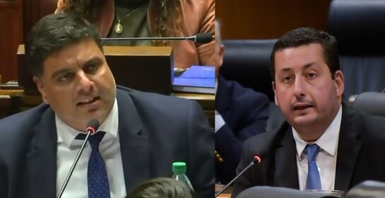 Los diputados Pedro Jisdonian y Diego Echeverría del PN, sobre el 7 de octubre