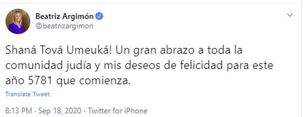 De la Vicepresidenta Beatriz Argimón